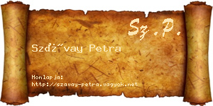 Szávay Petra névjegykártya